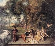 Merry Company in the Open Air1 WATTEAU, Antoine